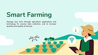 Smart farming vector editable presentation template