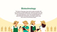 Agricultural biotechnology vector editable presentation template