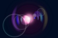 Pink lens flare vector with colorful ring ghost lighting effect