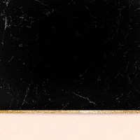 Black aesthetic marble vector golden sparkly background