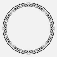 Chinese frame sakura vector pattern black circle in Chinese New Year theme