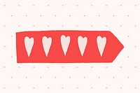 Cute heart design element vector for your loved one