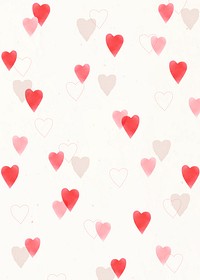 Cute heart pattern psd background for Valentine’s day 