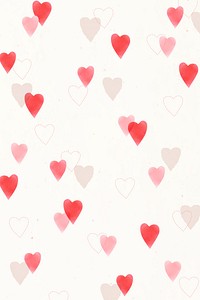 Cute heart pattern vector background for Valentine’s day 