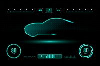 Automotive interface AR hologram psd windshield panel