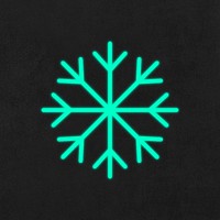 Neon snowflake vector icon UI weather forecast