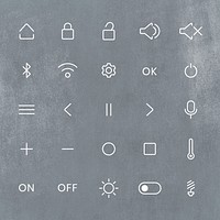 User interface shortcuts vector set