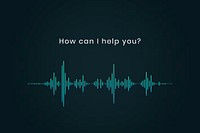 Neon voice assistant vector sound wave design