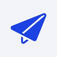 Direct message icon vector for social media app paper plane illustration