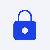 Padlock social media icon vector secure mode symbol in flat style