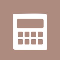 Calculator mobile app icon vector simple flat style