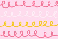 Doodle background vector in cute pastel pattern