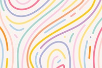 Colorful background psd in cute pastel line pattern