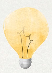 Light bulb watercolor vector design element