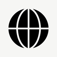 Globe icon vector internet symbol