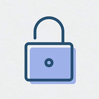 Lock icon security symbol vector