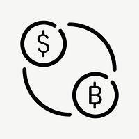 Bitcoin icon vector exchange rate symbol cryptocurrency