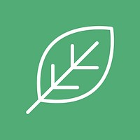 Leaf environment icon vector in simple line illustration