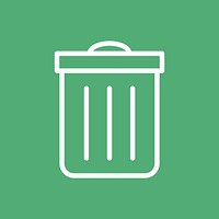 Trash can icon vector for business in simple line