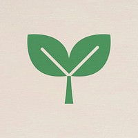 Leaf environment icon vector in flat design illustration