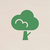 Tree icon vector for business in flat graphic