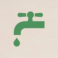 Water faucet icon vector for business in flat graphic