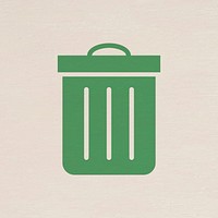 Trash can icon vector for business in flat graphic