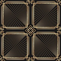 Art deco vector frame with geometric pattern on dark background