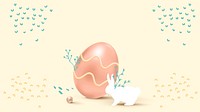 3D Easter eggs background vector in colorful pastel yellow for greeting card