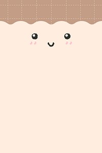 Emoticon background vector cute smiling face with copy space 
