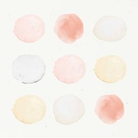Pastel swatch design element vector watercolor collection