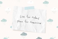 Cheerful quote template vector with cute doodle weather drawings banner