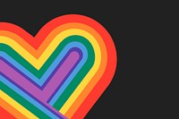 Rainbow pride heart vector background