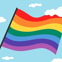 Rainbow pride flag vector background
