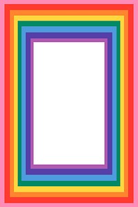 Rainbow frame vector for LGBTQ pride month