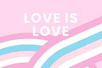 Bigender flag banner template vector with love is love text