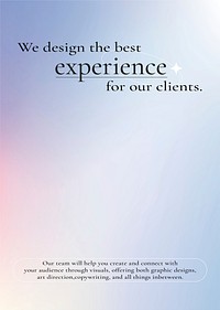 Business advertisement editable vector poster on purple gradient graphic