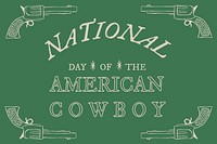 Wild west  presentation template vector with editable text, National Day of the Cowboy with hand drawn elements