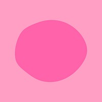 Pink circle journal sticker vector in abstract style