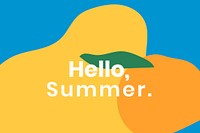 Abstract banner template vector with hello summer text