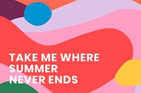 Abstract banner template vector with summer text