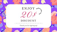 Spring floral SALE template vector with colorful roses fashion ad banner