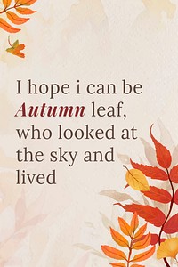 Autumn quote template vector for pinterest post