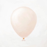 Single white balloon element vector