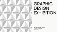 Design exhibition geometric template vector ad banner geometric modern style 