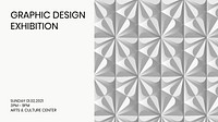 Design exhibition geometric template vector ad banner geometric modern style 