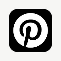 Pinterest flat graphic vector icon for social media. 7 JUNE 2021 - BANGKOK, THAILAND