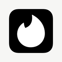 Tinder flat graphic icon social media vector. 7 JUNE 2021 - BANGKOK, THAILAND