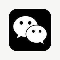 WeChat flat graphic icon vector for social media. 7 JUNE 2021 - BANGKOK, THAILAND