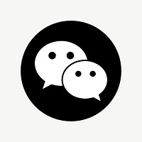 WeChat flat graphic icon vector for social media. 7 JUNE 2021 - BANGKOK, THAILAND